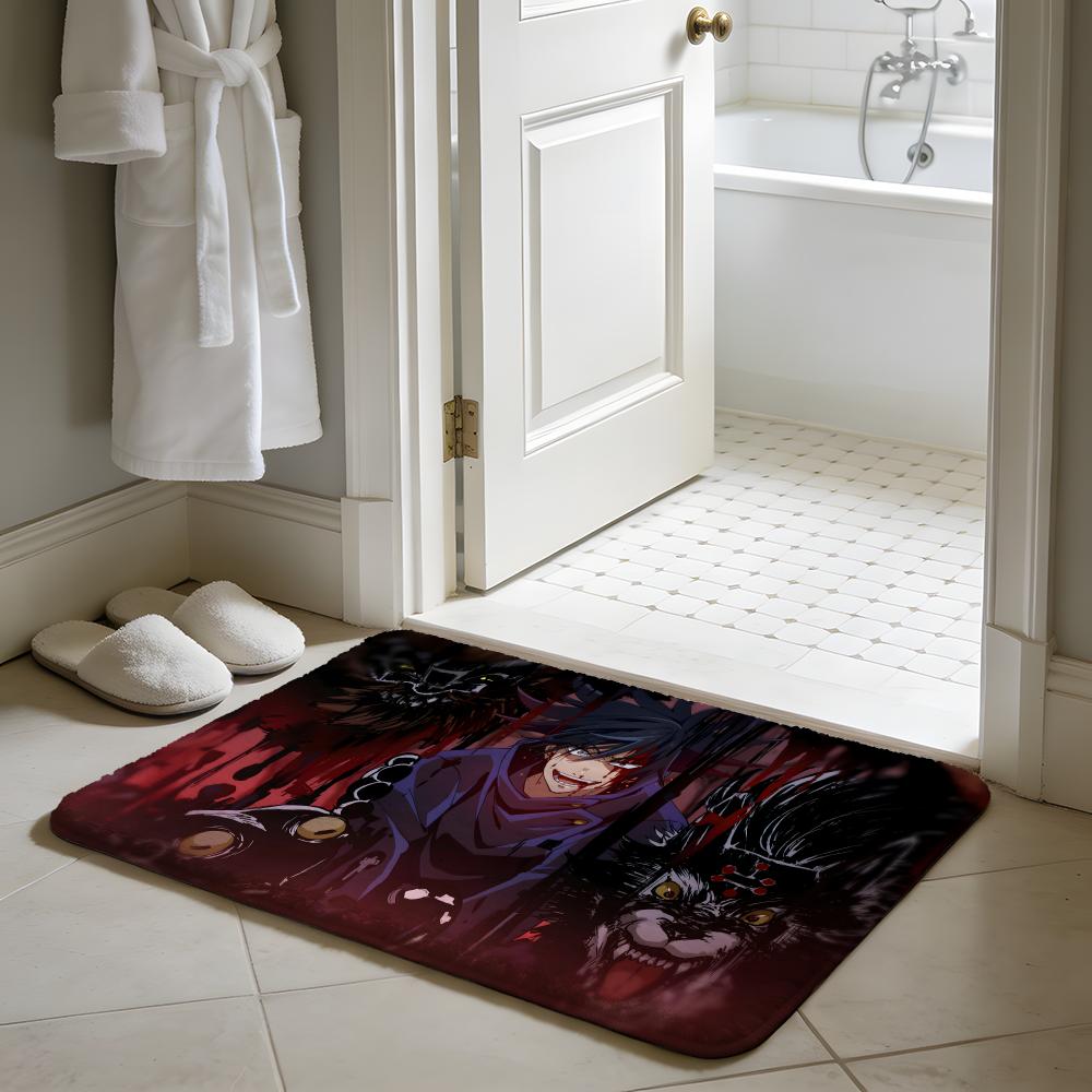 MMegumi Fushiguro Floor Mat Soft Flannel Absorbent Mat Non-Slip Rug Home Bedroom Bathroom