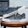Nuove sneakers in denim streetwear moda uomo allacciate scarpe da passerella sneakers in tela da uomo scarpe hip-hop taglia grande 47 48 ragazzo trainer