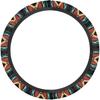 Steering Wheel Cover Ethnic Style Auto Wheel Cover Made of Coarse Flax, Fits 14 1/2-15 1/4 inches Car Wheel - Retro Red Westen Tribe