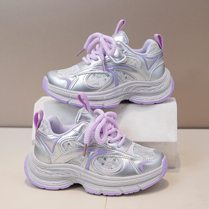 Kinder Papa-Schuhe 2025 Frühling neue Mode trendige Klassenkameraden Laufen leicht atmungsaktiv Mädchen Sportschuhe