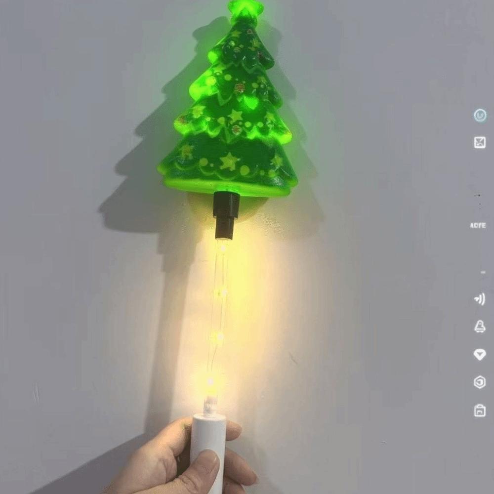 Snowman Handheld Glow Stick Tree Light Up Wand Christmas LED Glowing Stick Holiday Party
