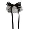 Korean Lace Skirt Bow Low Ponytail Hair Clips Women French Sweet Princess Half-Up Style Barrettes Daily Fashion Accessories Cute
