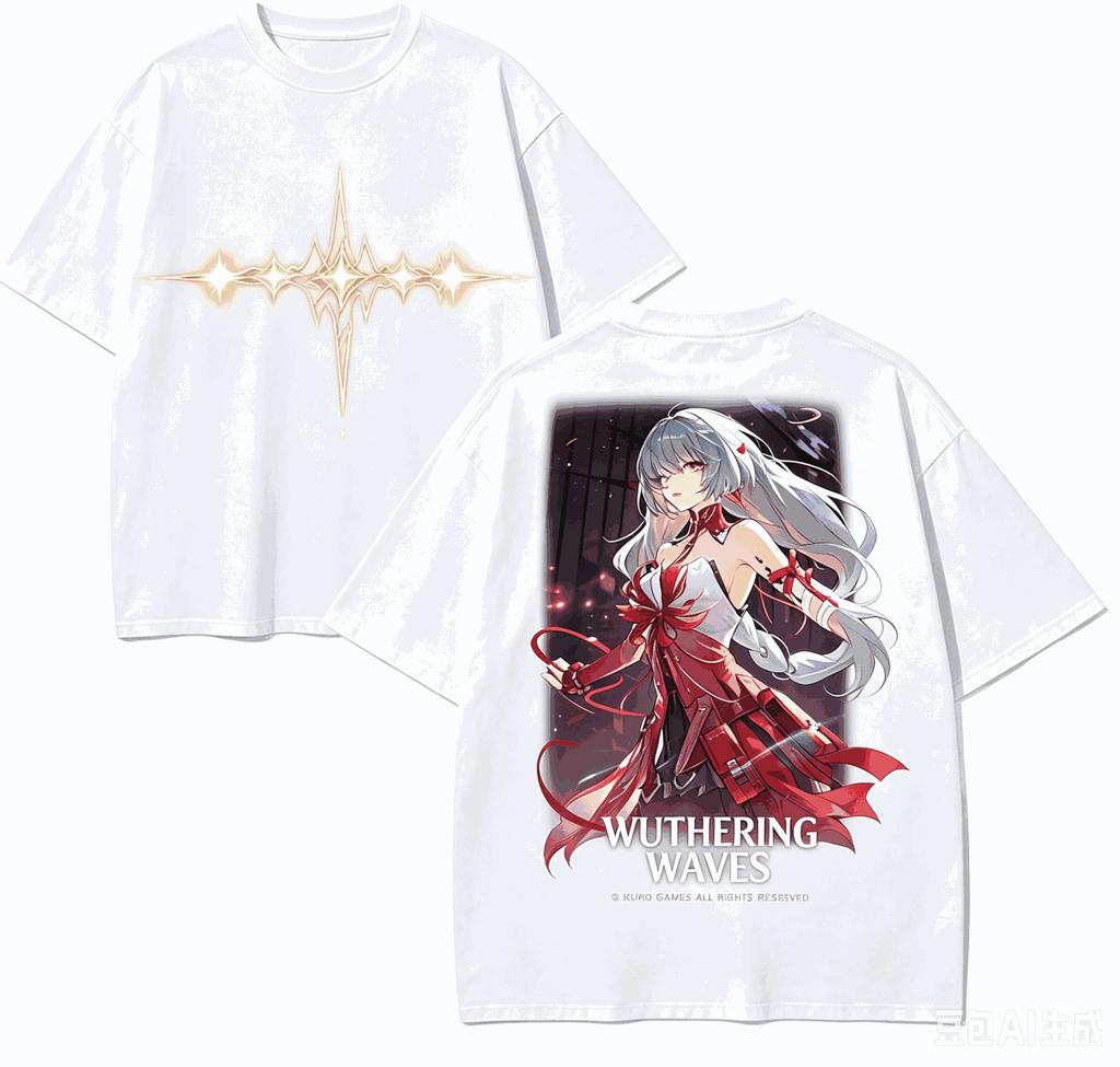 Wuthering Waves Anime Lover TShirt Harajuku Cotton NewModel High Street Retro Fashion Oversized Unisex Hot Product Classic Tee