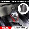 For Nissan GTR R35 2008-2016 Real Carbon Fiber Car Gear Shifter Head Cover Shift Handle Decorate Car Interior Accessories