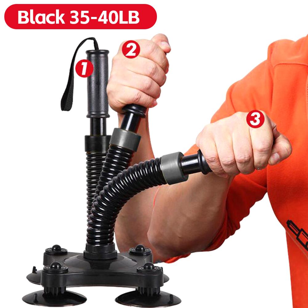Professional Arm Wrestling Trainer Spring Power Bar for Grip and Explosive Strength Men s Forearm Workout Equipment 35-40LB чёрный