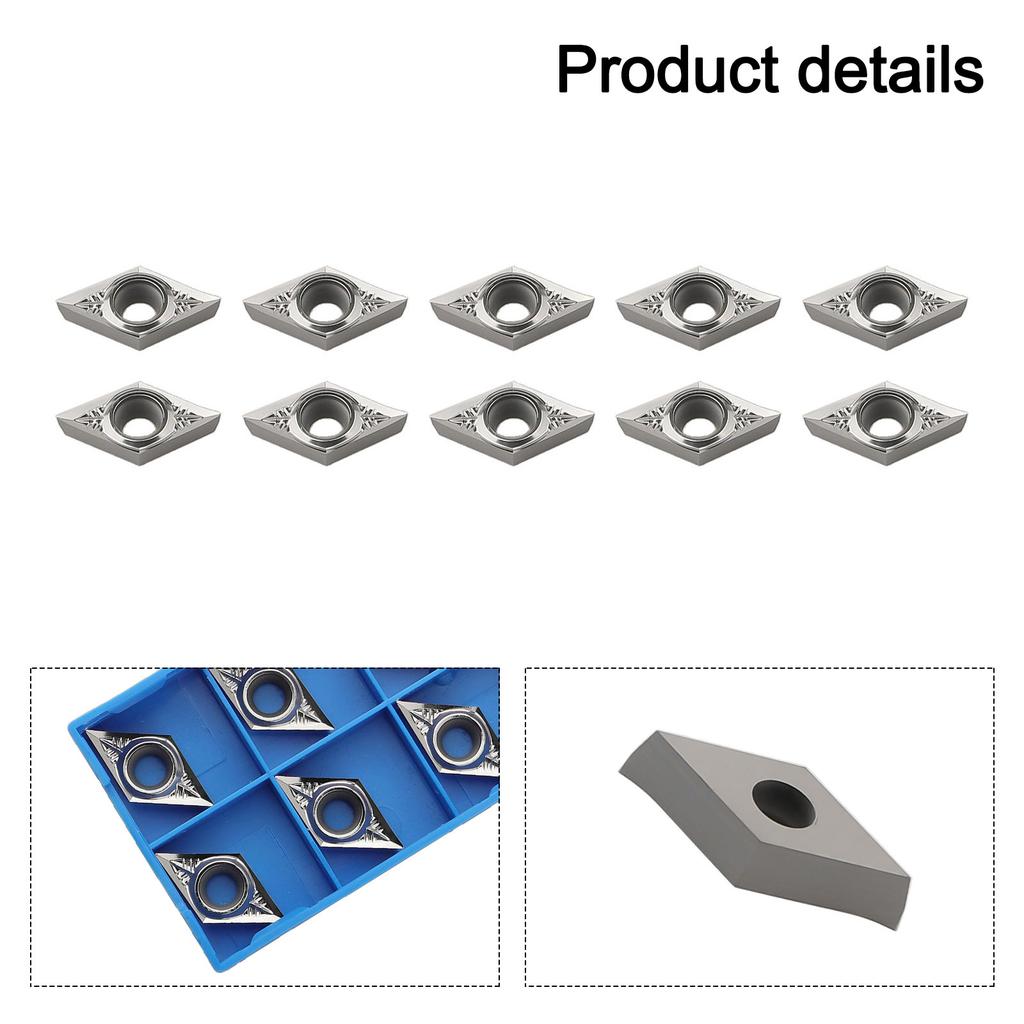 Carbide Cutter Blades 10pcs DCGT11T302AK DCGT32 50 5 Inserts for Aluminum Machining with High Rigidity and Strong Resistance