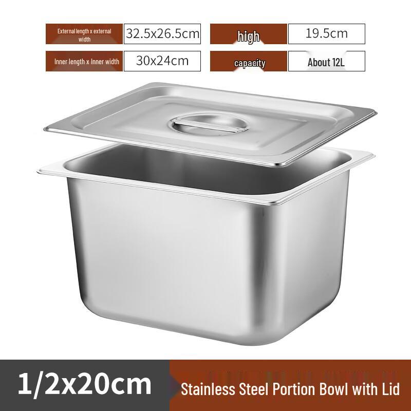 Naijiang Commercial Stainless Steel Food Pan with Lid