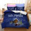 Vrolijk Kerstfeest 3D Geprint Dekbedovertrek Kussensloop Beddengoed Set Twin Full King voor Kinderen Volwassenen Slaapkamer