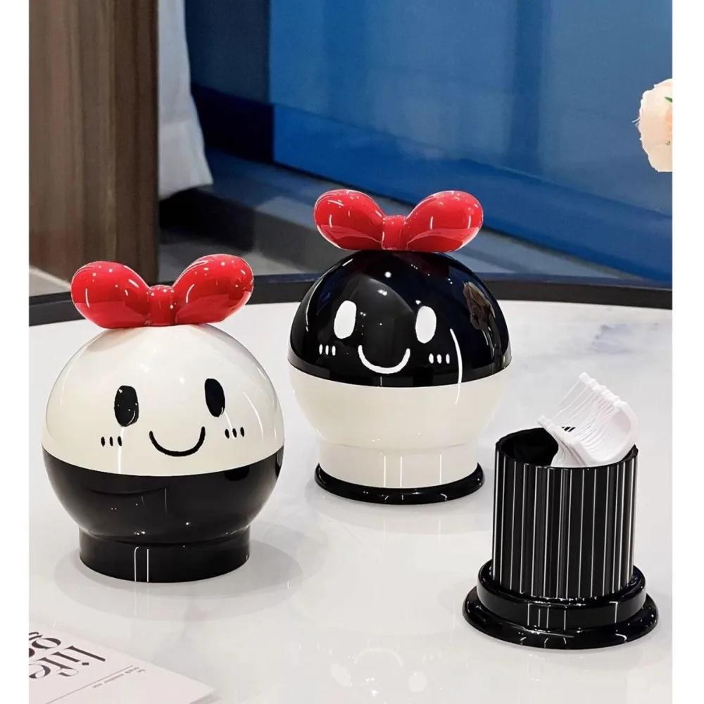 New Toothpick Holder,High-end Dental Floss Box,Household Plastic Cotton Swab Box,High-value Creative Toothpick Storage Ornament