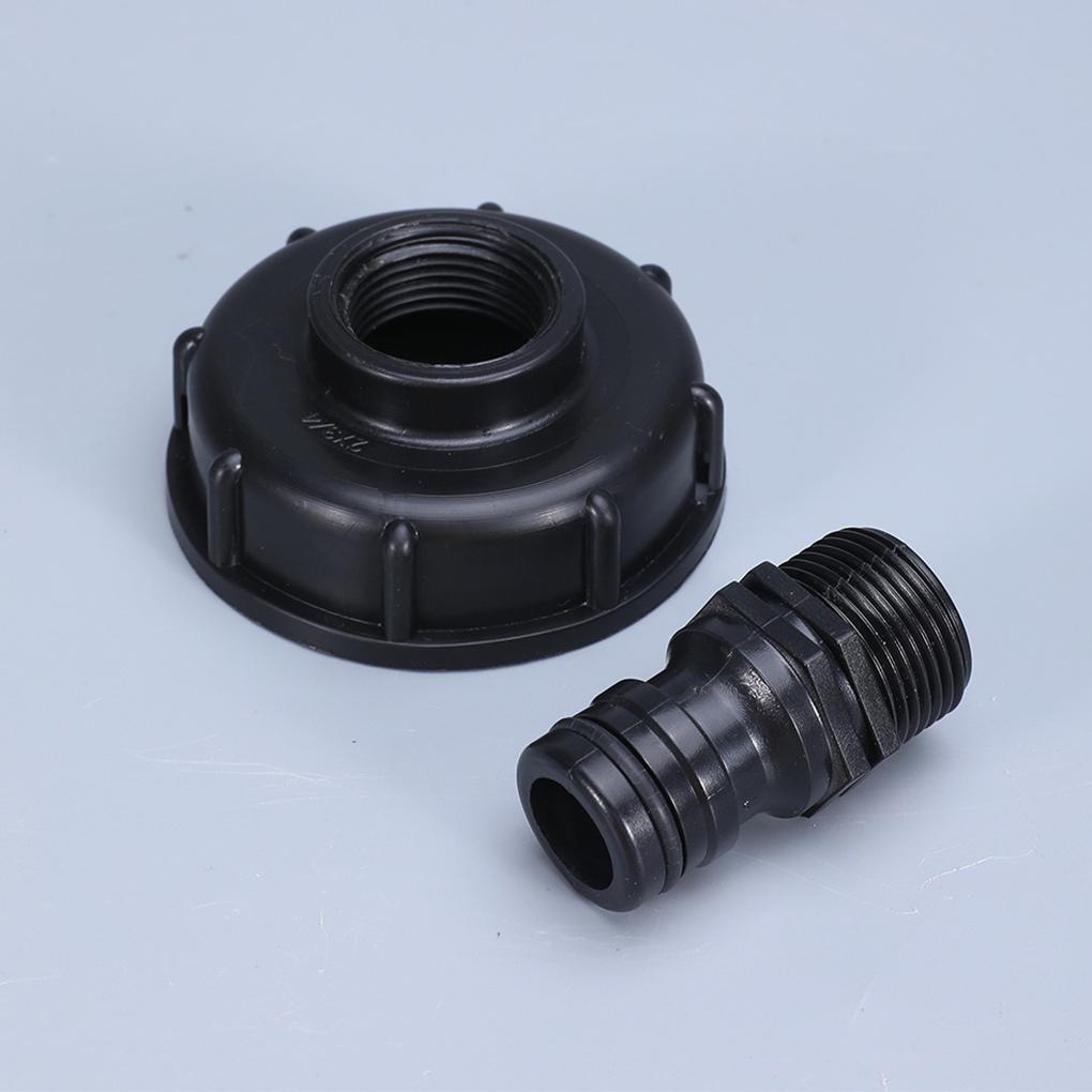 Praktický adaptér pro IBC nádrž Snadná instalace PP plastový konektor pro IBC nádrž na vodu Adaptér ventilu pro IBC nádrž Bezpečný, Černý, 1/2mm