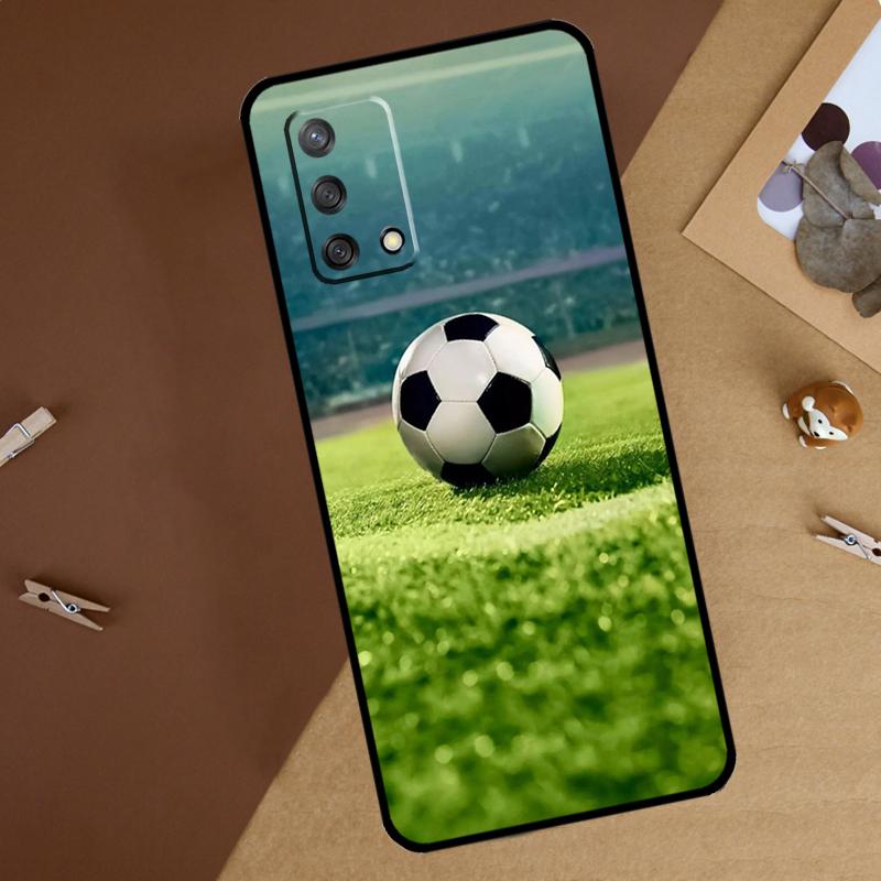 Football Case For OPPO A1K A52 A72 A5 A9 A83 A91 A93 A54 A74 A94 A15 A16 A31 A53 2020 Phone Cover