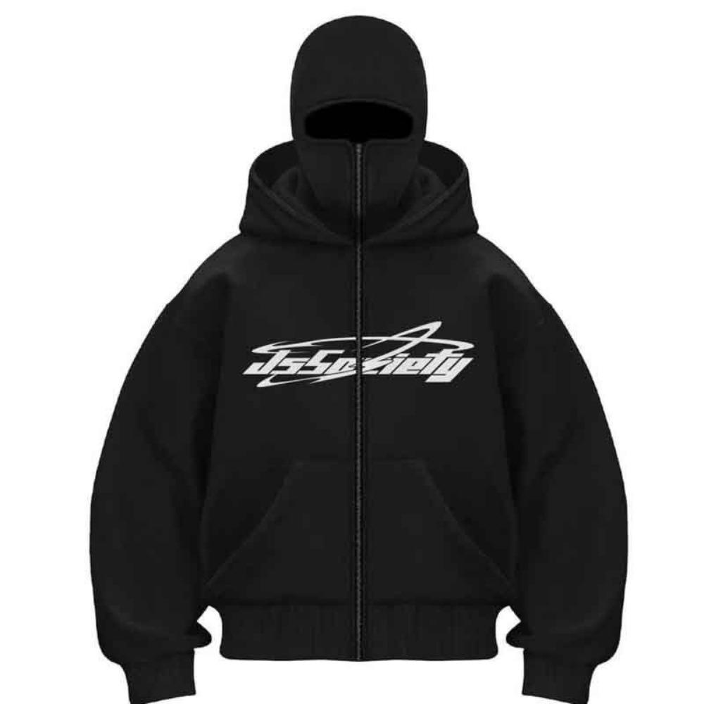 

Балаклава Маска для лица Толстовка Двойная шапка Толстовки на молнии Весна Осень Спортивная куртка для улицы XXL