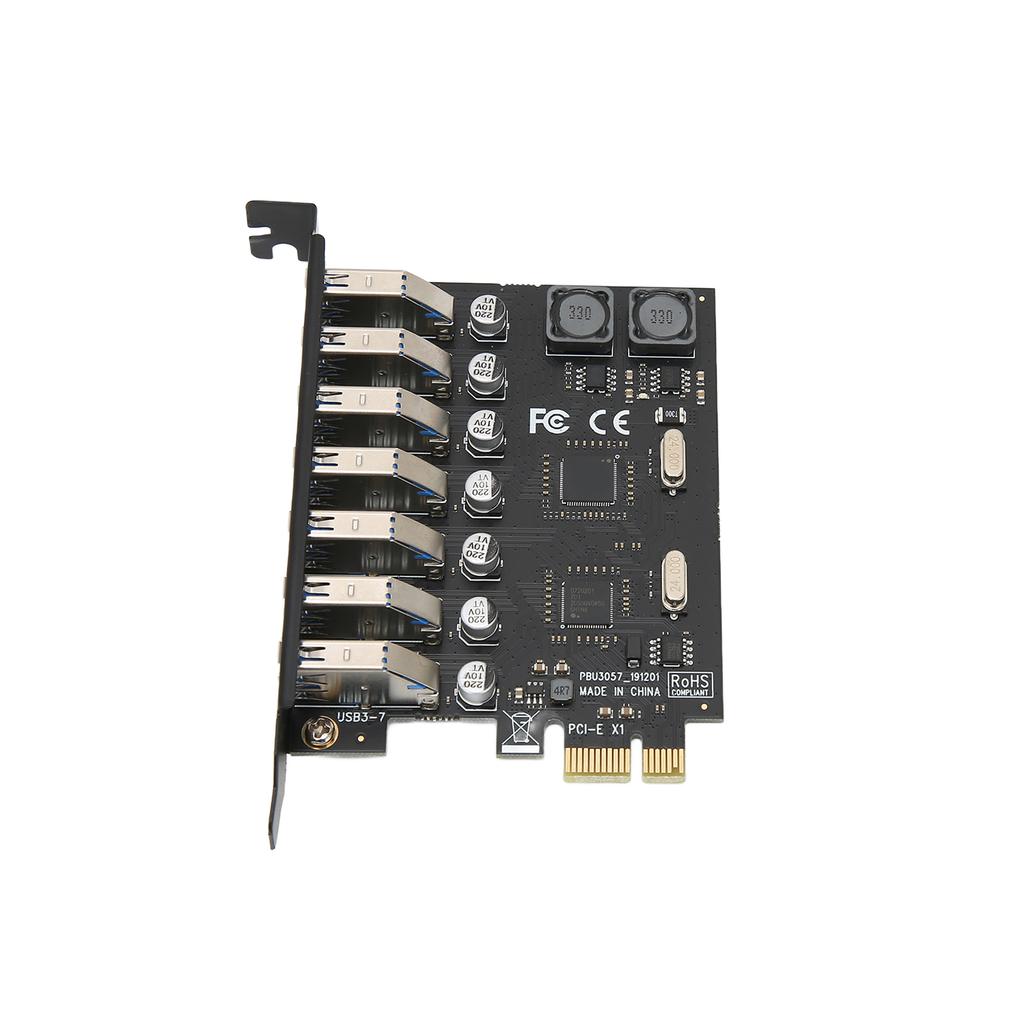Placa de expansão USB 3.0 PCIE para USB 3.0 Placa de expansão de desktop de alta velocidade com sete portas