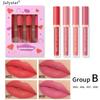 4pcsNatural and Long-lasting Non-fading Non-stick Cup 4-pack Lip Glaze Kit Matte Lipstick Set