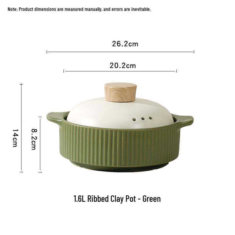 High-Temperature Resistant Clay Stew Pot - Crack-Proof Ceramic for Soups & Rice (2025 Model)