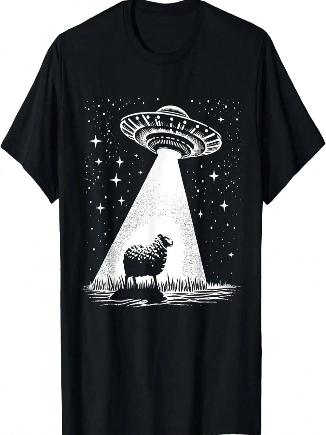 Sheep Dad Mom Lover - Funny Alien UFO T-Shirt S разноцветный