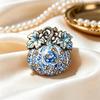 1Pcs Unisex Rhinestone Plants Halloween Party Brooch Pins Gifts Vintage Pearl Pumpkin Brooches For Women