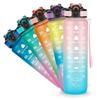 Portable 1L Water Bottles with Motivational Time Markers Drinking Bottles for Staying Hydrated Throughout Day