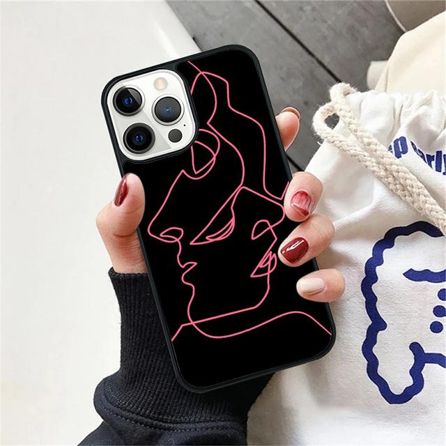 Poster Minimalist Face Artwork Phone Case Cover For iPhone 17 Air 15 16 Pro Max 14 13 12 11 Pro Max Plus Coque