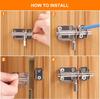 10/1pc Small Stainless Steel Sliding Lock Security Door Bolt Home Hardware Gate Latches Bedroom Bathroom Toilet Door Bolt Locks