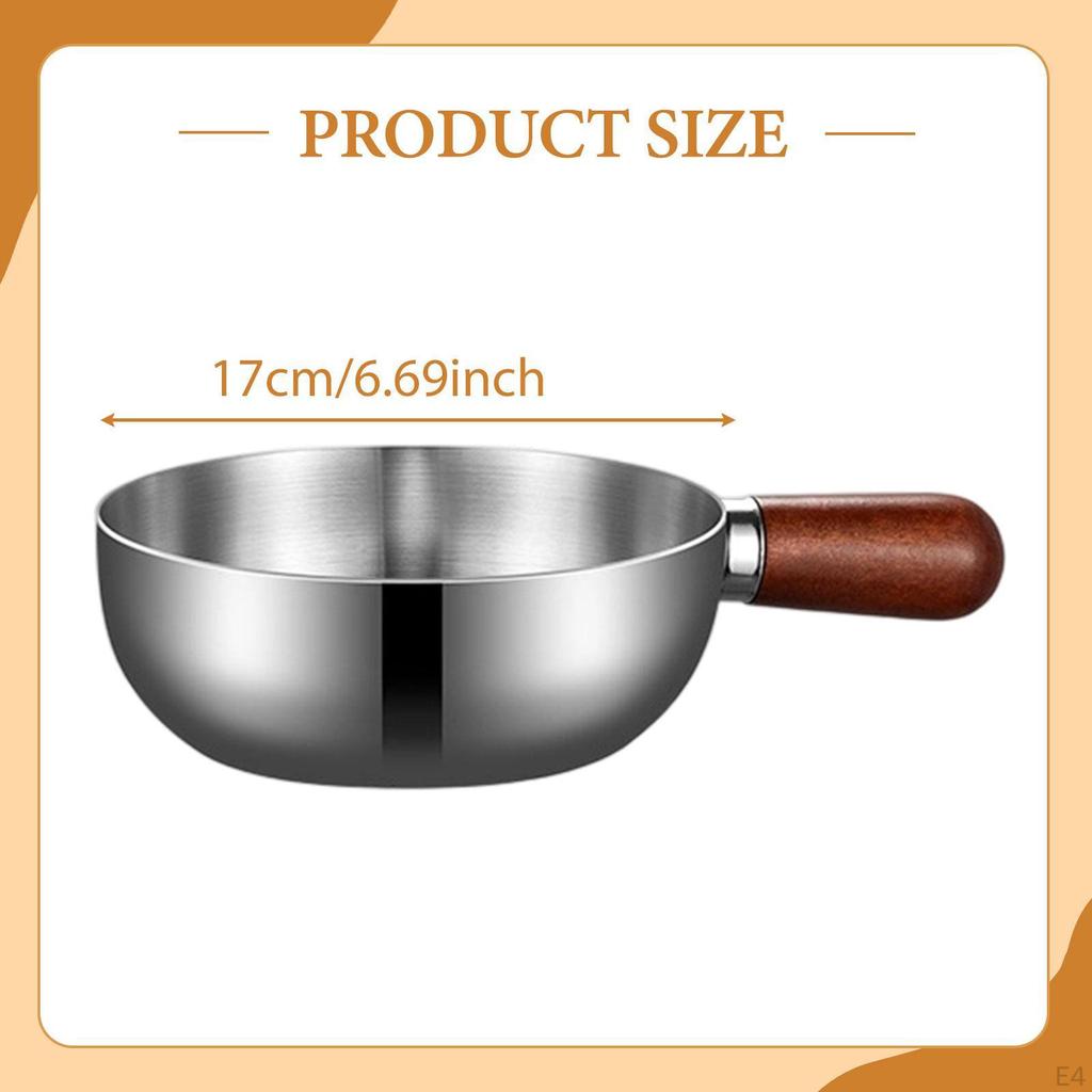 Pot Butter Melting Non Slip Portable Kitchen Cooking Tools Household for Boiling Sauce Pan
