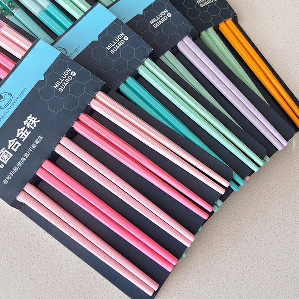5 Pairs Japanese Style Morandi Colors Chopsticks Set Non-Slip Chopsticks Dishwasher Safe for Home Restaurant Sushi Chopsticks
