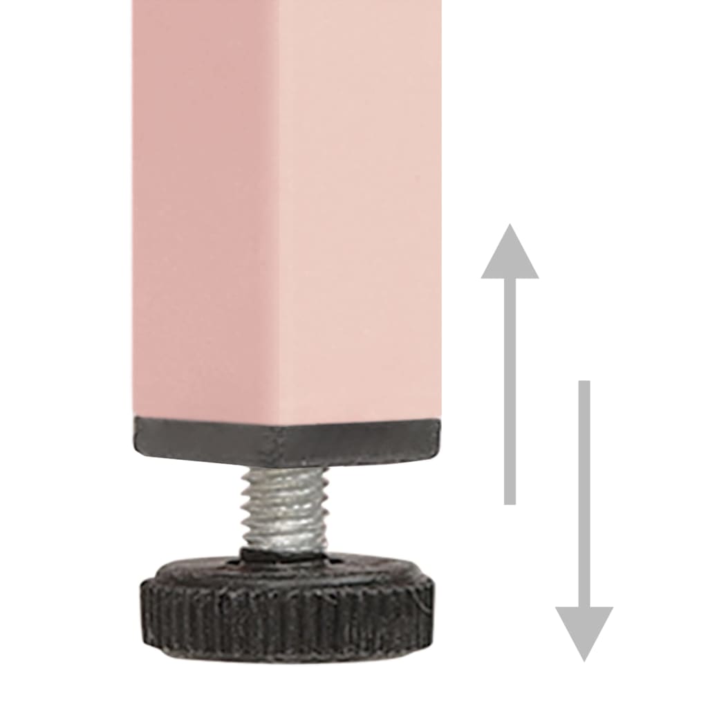 Pink Nightstand 35 x 35 x 51 cm Steel