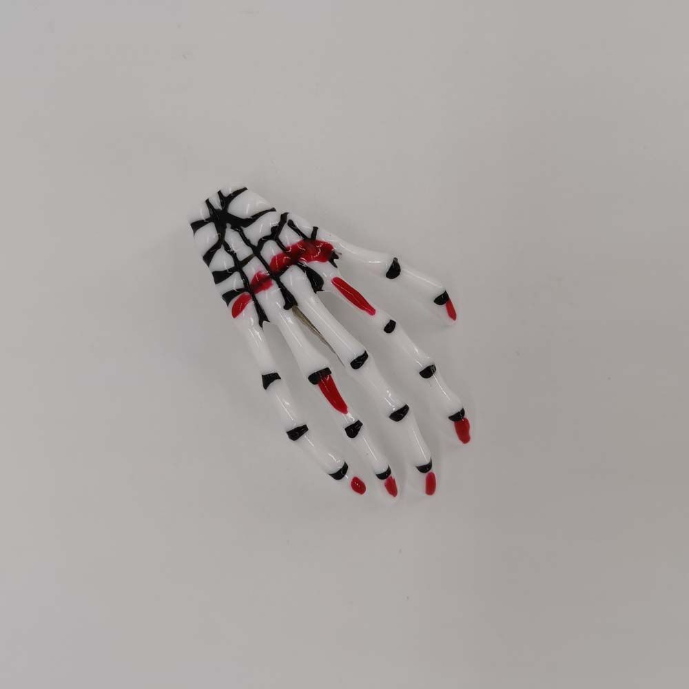 Skull Hand Zombie Punk Halloween Rubber Band Hair Accessories Women Hair Clip Korean Style Barrette