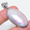 Natural Mother Of Pearl Gemstone 925 Solid Sterling Silver Gift Pendant 2" I3w56