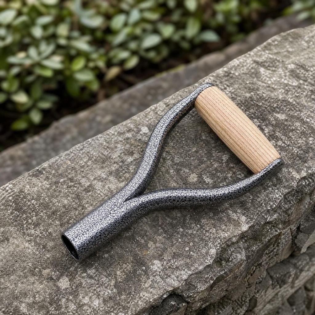 Y-Grip Tool Handle with Wooden Grip Two-Handed for Outdoor Work, Landscapers