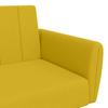 2 Seater Yellow Velvet Sofa Bed