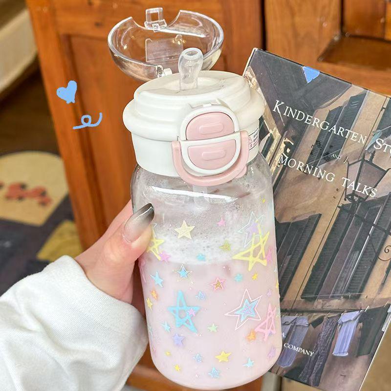 2026 Creative Cartoon Bounce Straw Cup for Kids & Students