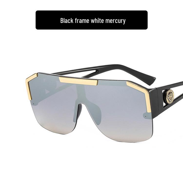 

Солнцезащитные очки женские цельные «Голова льва» 2022: Трендовая оправа большого размера с полыми заушниками As shown