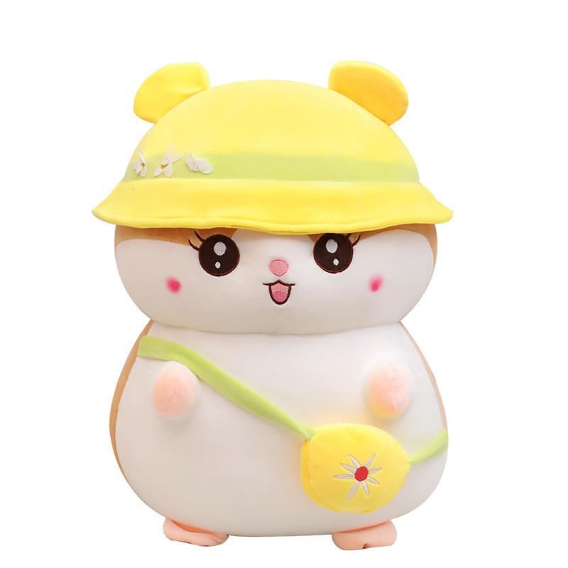 Cute Hamster Plush Toy With Hoodie Large Sleep Pillow For Kids And Girls