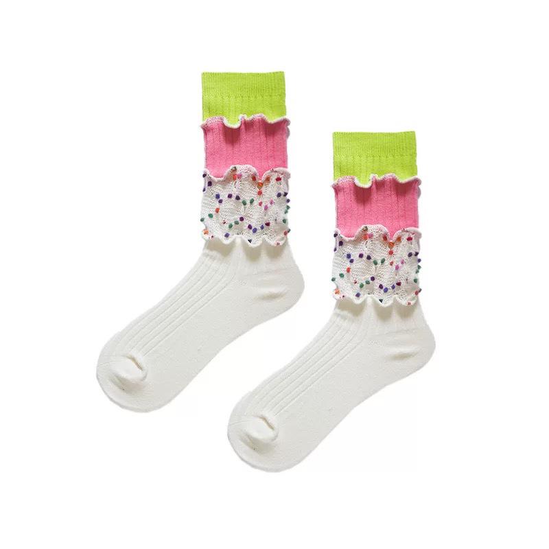 Trendy Dopamine Color Kids' Korean Leg Pile Socks - Autumn Thin Style for Boys and Girls