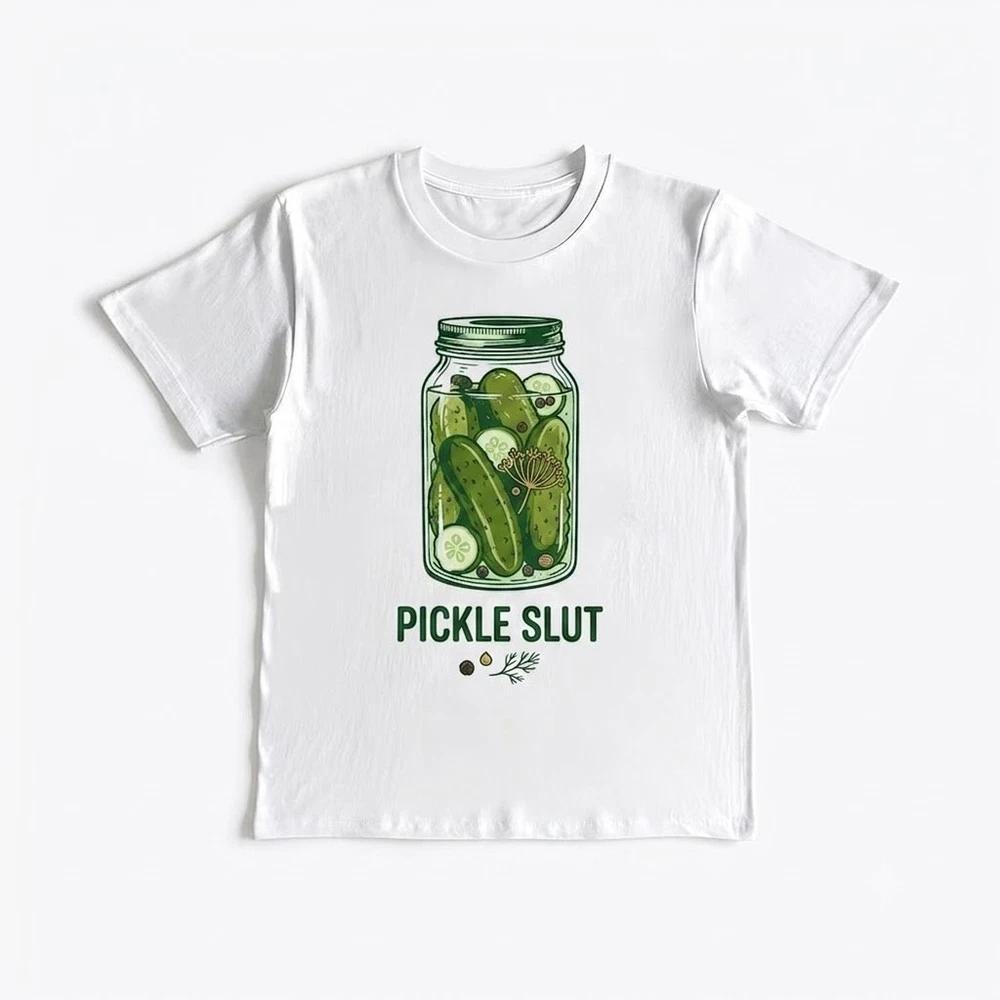 Pickle Slut Foodie Humor Gift White TShirt S