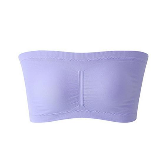 Plus Size Women's Wireless Sports Bandeau Bra with Beautiful Back Design
