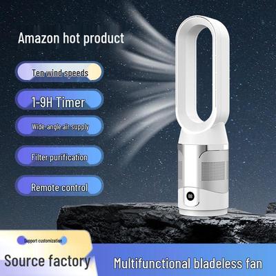 Bladeless Silent Ion Air Purifying Fan with Remote - Dual-Use for Hot & Cold