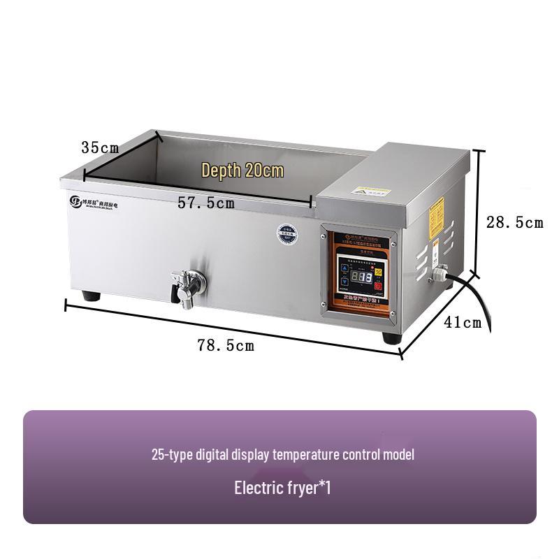 Commercial Deep Fryer: Multi-Functional Large Capacity Automatic Electric Fryer for Dough Sticks and Twists.