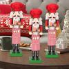 Nutcrackers Figures Wooden Nutcracker Sculpture Christmas Figurine For Holiday Home Table Centerpiece Winter Celebration Party