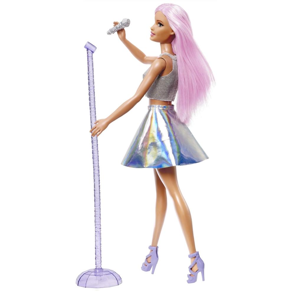 Barbie Barbie 65 Barbie a pracovní popová hvězda panenka Barbie Oblékání domeček pro panenky Hrajte si s panenkou Hrajte od 3 let Stříbrná JCW42