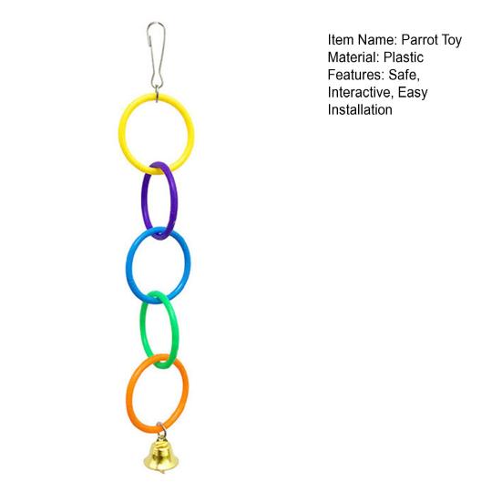 Yousheng Parrot Climbing Ring Toy Bite-Resistant Plastic Swing for Cockatiels Climbing Bird Accessory for Small Medium