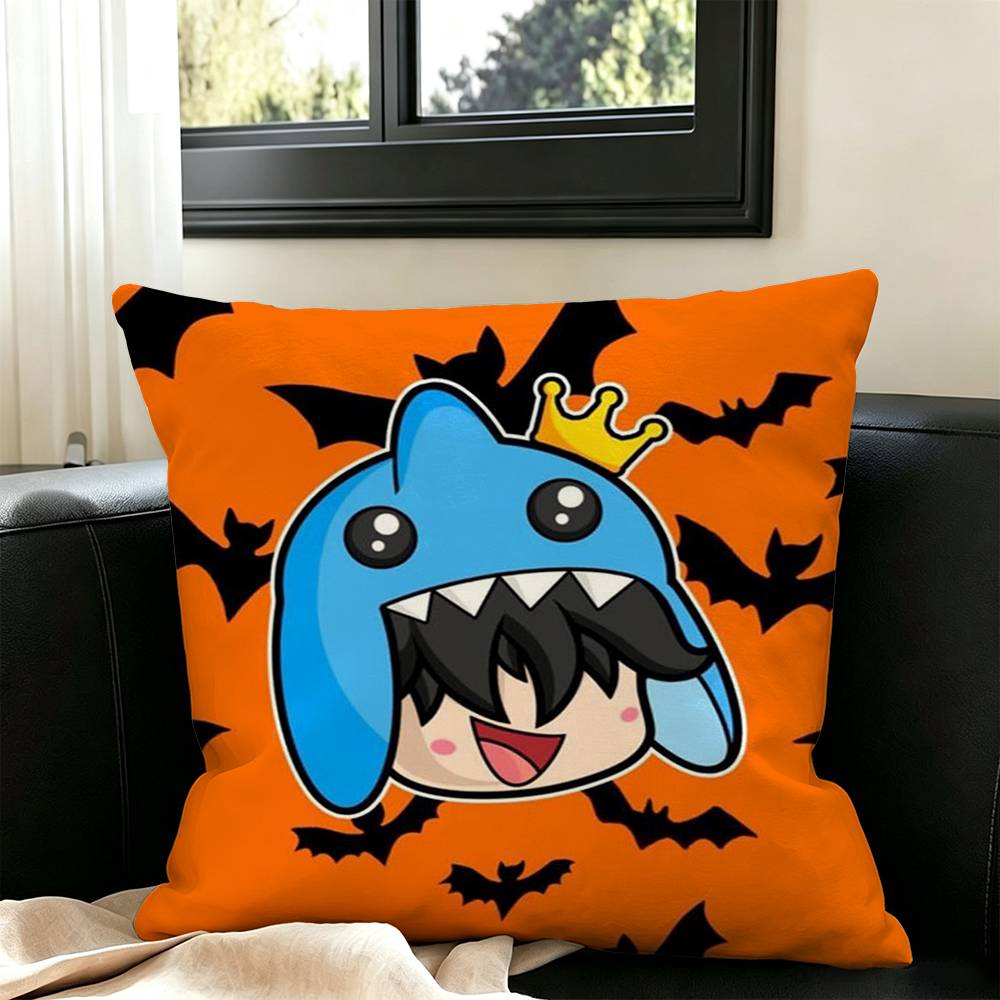 Cute O-Omz C-Crew Pillow Case Square Double-Sided Sofa Cushion Cover Bedroom Bedside Pillow