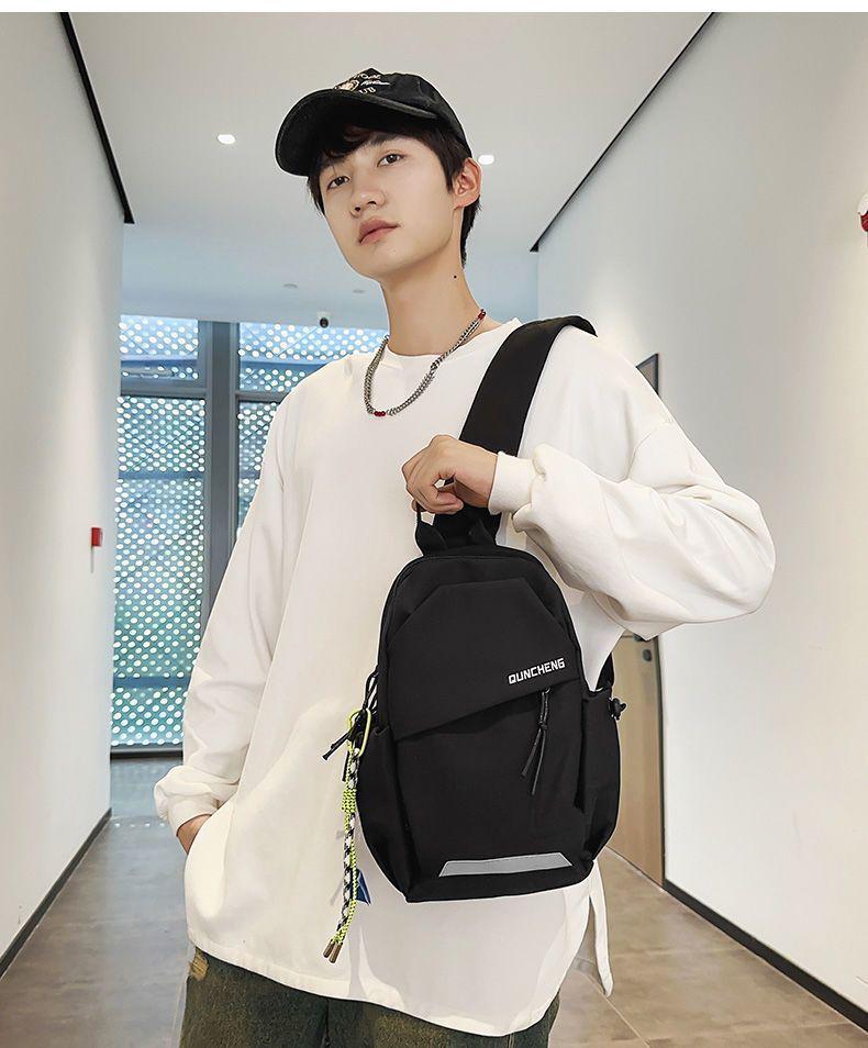 Men's Lightweight Mountaineering Single Shoulder Bag - Crossbody Chest Pack for Climbing, Cycling, and Casual Use