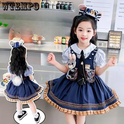 Girls' Dress Judy Rabbit Dress Children's Lolita Cos Officer Dress Baby Lolita Dress Birthday Girl