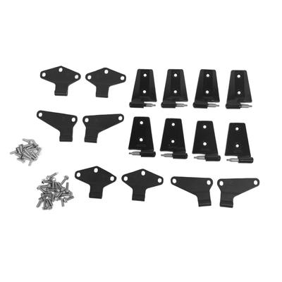 Kits d'assemblage de charnières de porte 4 portes Robuste Longue durée Performance améliorée Charnières de porte extérieures intérieures Kit pour Wrangler JK 2007