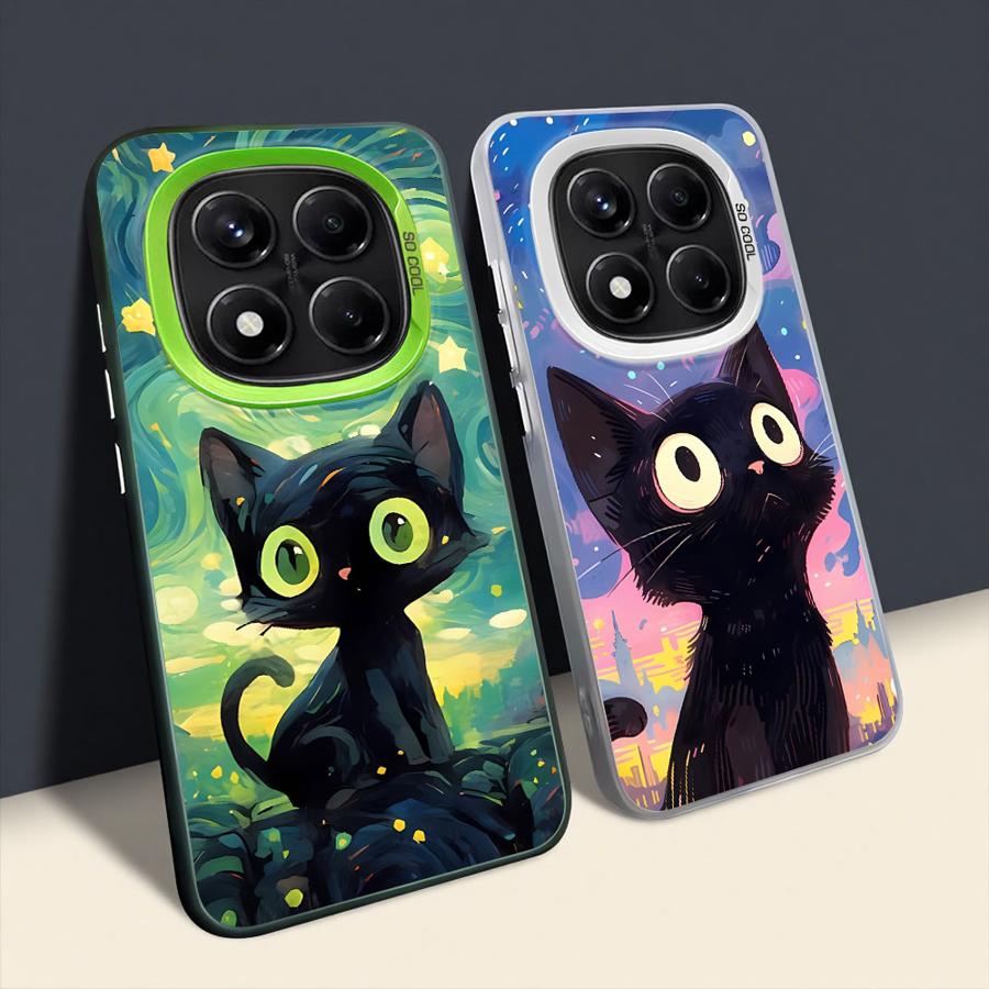 Van Gogh Art Cat Phone Case for Xiaomi Redmi Note 10s 10 11 Pro 11s 12 13 14 Pro Plus Soft Cover