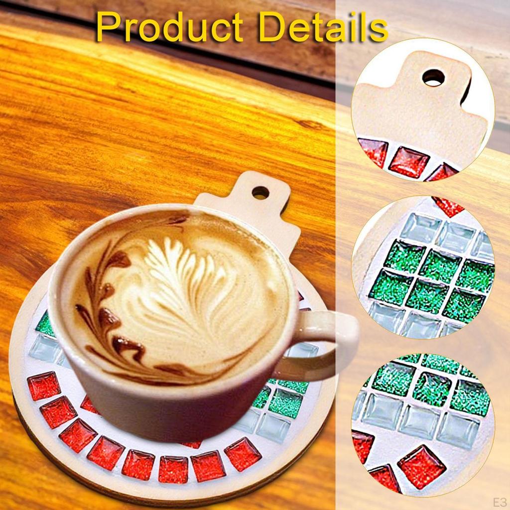 Mosaic Coaster Craft Decor Christmas Gift Make Your Own Mixed Color