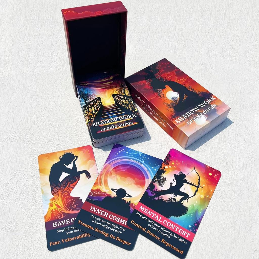 Schattenarbeit Orakel Innere Heilung Orakel Orakel Karmische Heilungsenergiekarten Karten, Deck, Anfänger Selbstreflexionsdeck, Klärung, [Produkt]