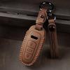 Leather Car Key Case Cover for A3 A4 B9 A6 C8 A7 S7 4K A8 D5 S8 Q7 Q8 SQ8 E-tron 18 2019 2020 2021 2022 2023